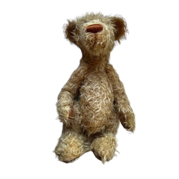 OOAK Handmade Mohair Bear by Knoevelkes Gertie Collectible Brown 13” Glass Eyes, - Picture 6 of 10